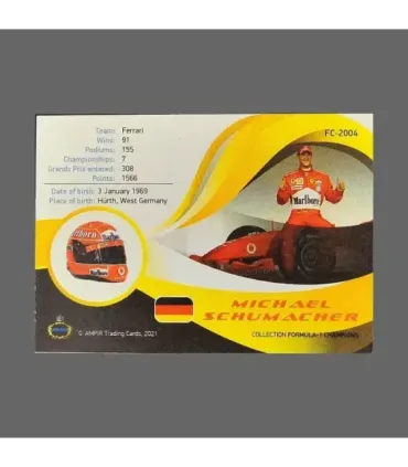 2021 AMPIR Formula Champions #FC-2004 Michael Schumacher Super Script Autograph | AMPIR Trading Cards