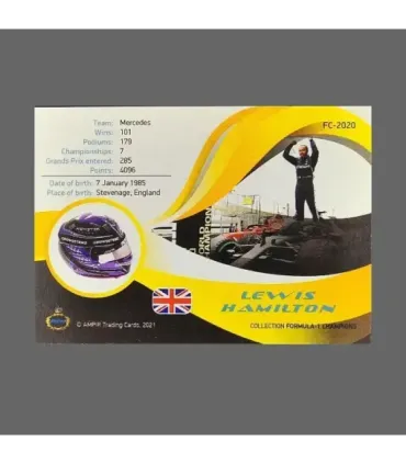 2021 AMPIR Formula Champions #FC-2020 Lewis Hamilton Super Script Autograph | AMPIR Trading Cards