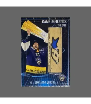 2024/25 AMPIR Game Used Stick The Cup #NLC01-1 Leonardo Genoni (EV Zug)  | AMPIR Trading Cards