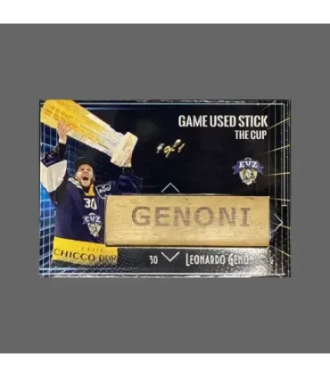 2024/25 AMPIR Game Used Stick The Cup #NLC01-2 Leonardo Genoni (EV Zug) 1 of 1 GK | AMPIR Trading Cards