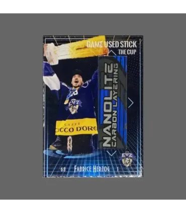 2024/25 AMPIR Game Used Stick The Cup #NLC02-1 Fabrice Herzog (EV Zug)  | AMPIR Trading Cards