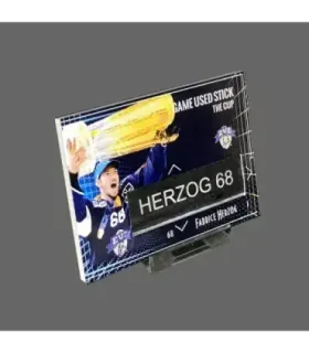 2024/25 AMPIR Game Used Stick The Cup #NLC02-3 Fabrice Herzog (EV Zug) 1 of 1 | AMPIR Trading Cards