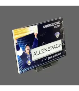 2024/25 AMPIR Game Used Stick The Cup #NLC03-3 Dario Allenspach (EV Zug) 1 of 1 | AMPIR Trading Cards