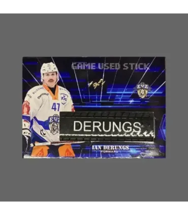 2024/25 AMPIR Game Used Stick #NLS41-3 Ian Derungs (EV Zug) 1 of 1 | AMPIR Trading Cards