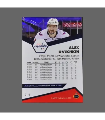 2020/21 AMPIR Russian Star #01-2 Alex Ovechkin (Washington Capitals)  | AMPIR Trading Cards