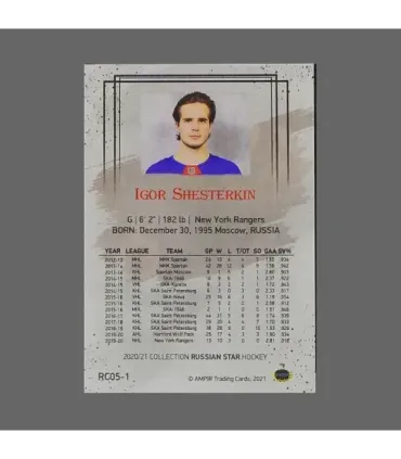 2020/21 AMPIR Russian Star #RC05-1 Igor Shesterkin (New York Rangers) RC GK | AMPIR Trading Cards
