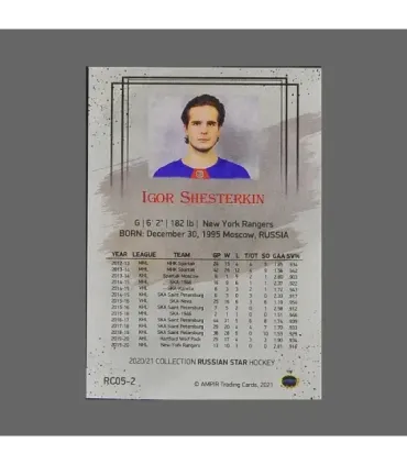 2020/21 AMPIR Russian Star #RC05-2 Igor Shesterkin (New York Rangers) RC GK | AMPIR Trading Cards