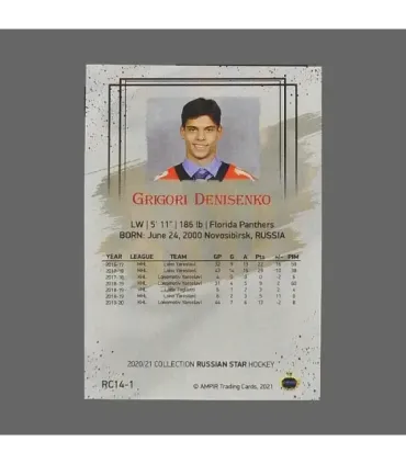 2020/21 AMPIR Russian Star #RC14-1 Grigori Denisenko (Florida Panthers) RC | AMPIR Trading Cards