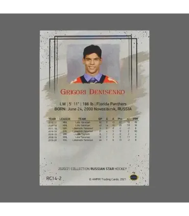 2020/21 AMPIR Russian Star #RC14-2 Grigori Denisenko (Florida Panthers) RC | AMPIR Trading Cards