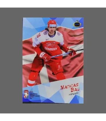 2021 AMPIR IIHF World Championship #DEN19 Mathias Bau (Team Denmark)  | AMPIR Trading Cards