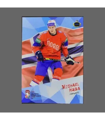 2021 AMPIR IIHF World Championship #NOR14 Michael Haga (Team Norway)  | AMPIR Trading Cards