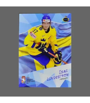 2021 AMPIR IIHF World Championship #SWE18 Isac Lundestrom (Team Sweden)  | AMPIR Trading Cards