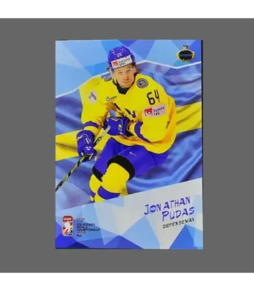 2021 AMPIR IIHF World Championship #SWE24 Jonathan Pudas (Team Sweden)  | AMPIR Trading Cards