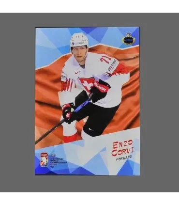 2021 AMPIR IIHF World Championship #SUI19 Enzo Corvi (Team Switzerland)  | AMPIR Trading Cards