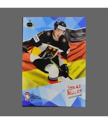 2021 AMPIR IIHF World Championship #GER13 Jonas Muller (Team Germany)  | AMPIR Trading Cards