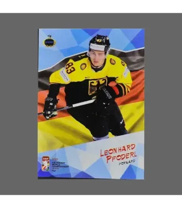 2021 AMPIR IIHF World Championship #GER18 Leonhard Pfoderl (Team Germany)  | AMPIR Trading Cards