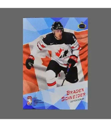 2021 AMPIR IIHF World Championship #CAN01 Braden Schneider (Team Canada)  | AMPIR Trading Cards