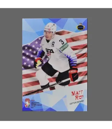 2021 AMPIR IIHF World Championship #USA02 Matt Roy (Team USA)  | AMPIR Trading Cards