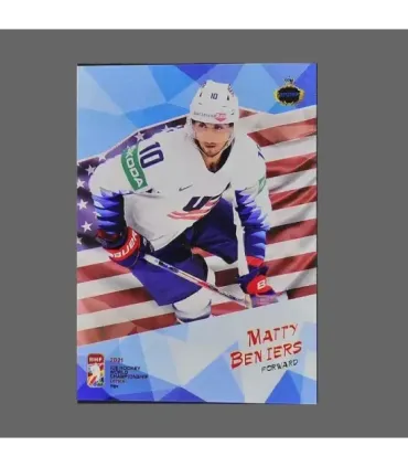 2021 AMPIR IIHF World Championship #USA07 Matty Beniers (Team USA)  | AMPIR Trading Cards