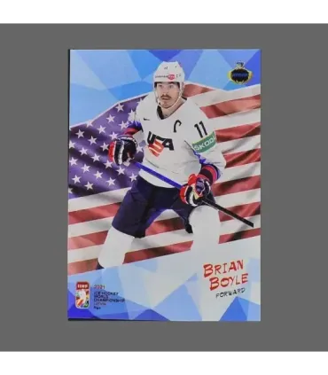 2021 AMPIR IIHF World Championship #USA08 Brian Boyle (Team USA)  | AMPIR Trading Cards