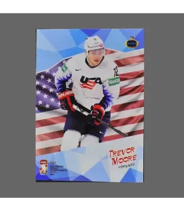 2021 AMPIR IIHF World Championship #USA09 Trevor Moore (Team USA)  | AMPIR Trading Cards