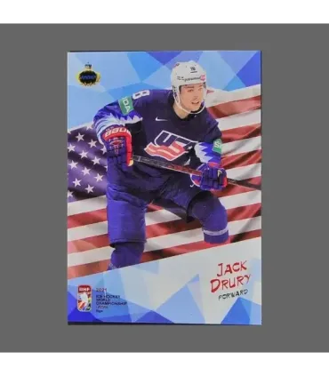 2021 AMPIR IIHF World Championship #USA11 Jack Drury (Team USA)  | AMPIR Trading Cards