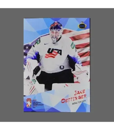 2021 AMPIR IIHF World Championship #USA15 Jake Oettinger (Team USA) GK | AMPIR Trading Cards