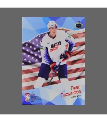 2021 AMPIR IIHF World Championship #USA23 Tage Thompson (Team USA)  | AMPIR Trading Cards