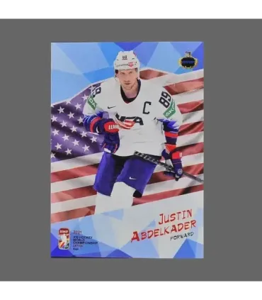 2021 AMPIR IIHF World Championship #USA26 Justin Abdelkader (Team USA)  | AMPIR Trading Cards