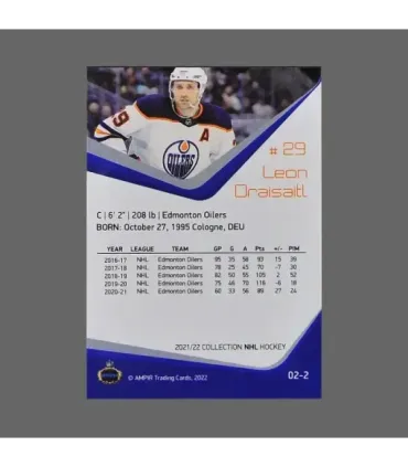 2021/22 AMPIR NHL #02-2 Leon Draisaitl (Edmonton Oilers)  | AMPIR Trading Cards