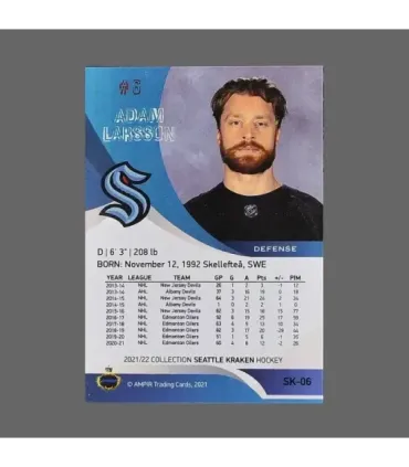 2021/22 AMPIR Seattle Kraken #SK-06 Adam Larsson (Seattle Kraken)  | AMPIR Trading Cards
