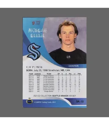 2021/22 AMPIR Seattle Kraken #SK-10 Morgan Geekie (Seattle Kraken)  | AMPIR Trading Cards