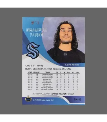 2021/22 AMPIR Seattle Kraken #SK-13 Brandon Tanev (Seattle Kraken)  | AMPIR Trading Cards