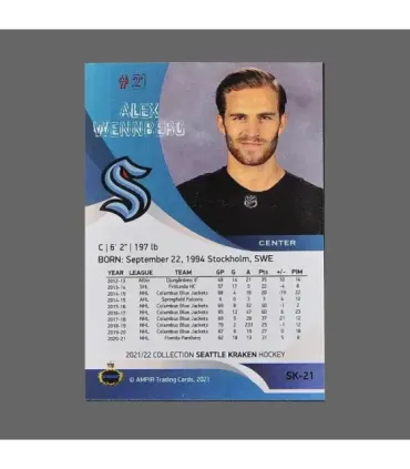 2021/22 AMPIR Seattle Kraken #SK-21 Alex Wennberg (Seattle Kraken)  | AMPIR Trading Cards