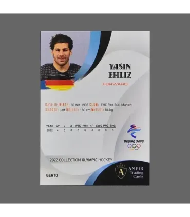 2022 AMPIR Olympic Games Hockey #GER10 Yasin Ehliz (Team Germany)  | AMPIR Trading Cards
