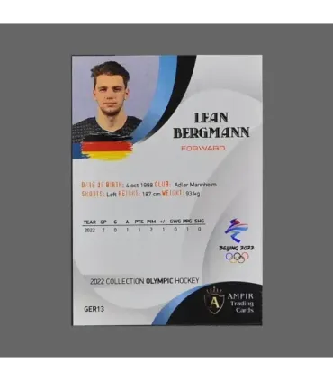 2022 AMPIR Olympic Games Hockey #GER13 Lean Bergmann (Team Germany)  | AMPIR Trading Cards