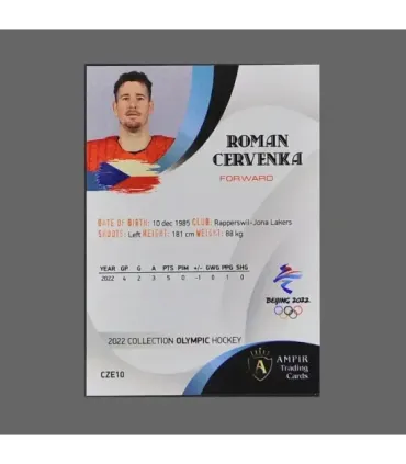 2022 AMPIR Olympic Games Hockey #CZE10 Roman Cervenka (Team Czech Republic)  | AMPIR Trading Cards