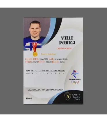 2022 AMPIR Olympic Games Hockey #FIN02 Ville Pokka (Team Finland)  | AMPIR Trading Cards