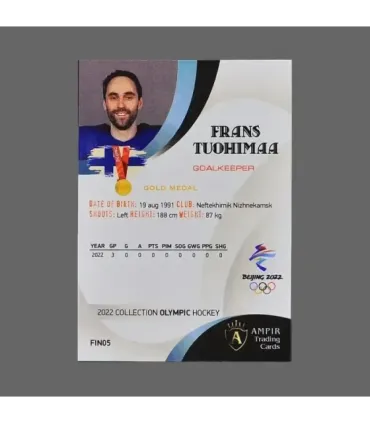 2022 AMPIR Olympic Games Hockey #FIN05 Frans Tuohimaa (Team Finland) GK | AMPIR Trading Cards