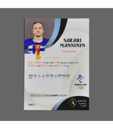 2022 AMPIR Olympic Games Hockey #FIN17 Sakari Manninen (Team Finland)  | AMPIR Trading Cards