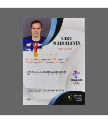 2022 AMPIR Olympic Games Hockey #FIN21 Saku Maenalanen (Team Finland)  | AMPIR Trading Cards