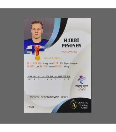 2022 AMPIR Olympic Games Hockey #FIN23 Harri Pesonen (Team Finland)  | AMPIR Trading Cards