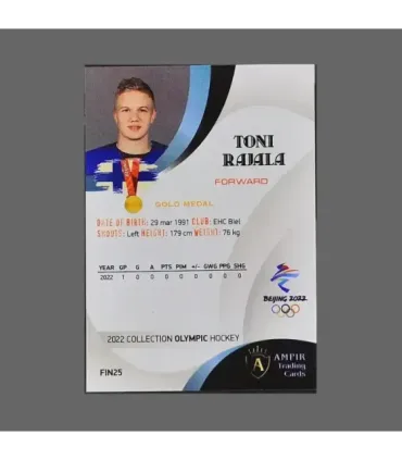 2022 AMPIR Olympic Games Hockey #FIN25 Toni Rajala (Team Finland)  | AMPIR Trading Cards