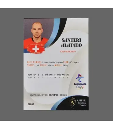 2022 AMPIR Olympic Games Hockey #SUI02 Santeri Alatalo (Team Switzerland)  | AMPIR Trading Cards