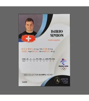 2022 AMPIR Olympic Games Hockey #SUI08 Dario Simion (Team Switzerland)  | AMPIR Trading Cards
