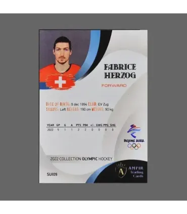 2022 AMPIR Olympic Games Hockey #SUI09 Fabrice Herzog (Team Switzerland)  | AMPIR Trading Cards