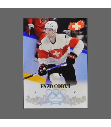 2022 AMPIR Olympic Games Hockey #SUI14 Enzo Corvi (Team Switzerland)  | AMPIR Trading Cards