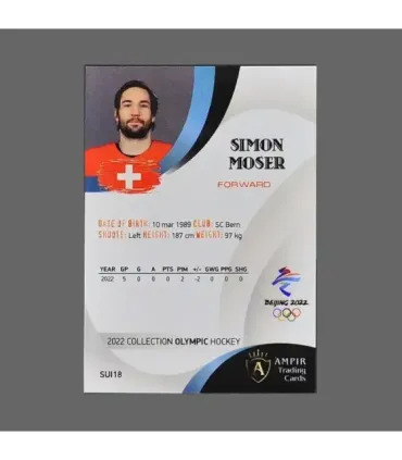 2022 AMPIR Olympic Games Hockey #SUI18 Simon Moser (Team Switzerland)  | AMPIR Trading Cards