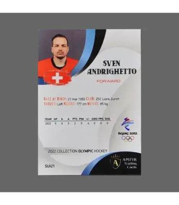 2022 AMPIR Olympic Games Hockey #SUI21 Sven Andrighetto (Team Switzerland)  | AMPIR Trading Cards