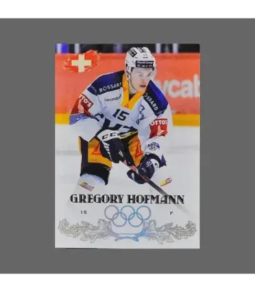 2022 AMPIR Olympic Games Hockey #SUI15-1 Gregory Hofmann (EV Zug)  | AMPIR Trading Cards